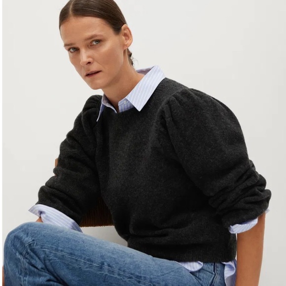 MNG black puff shoulder sweater - Picture 13 of 14